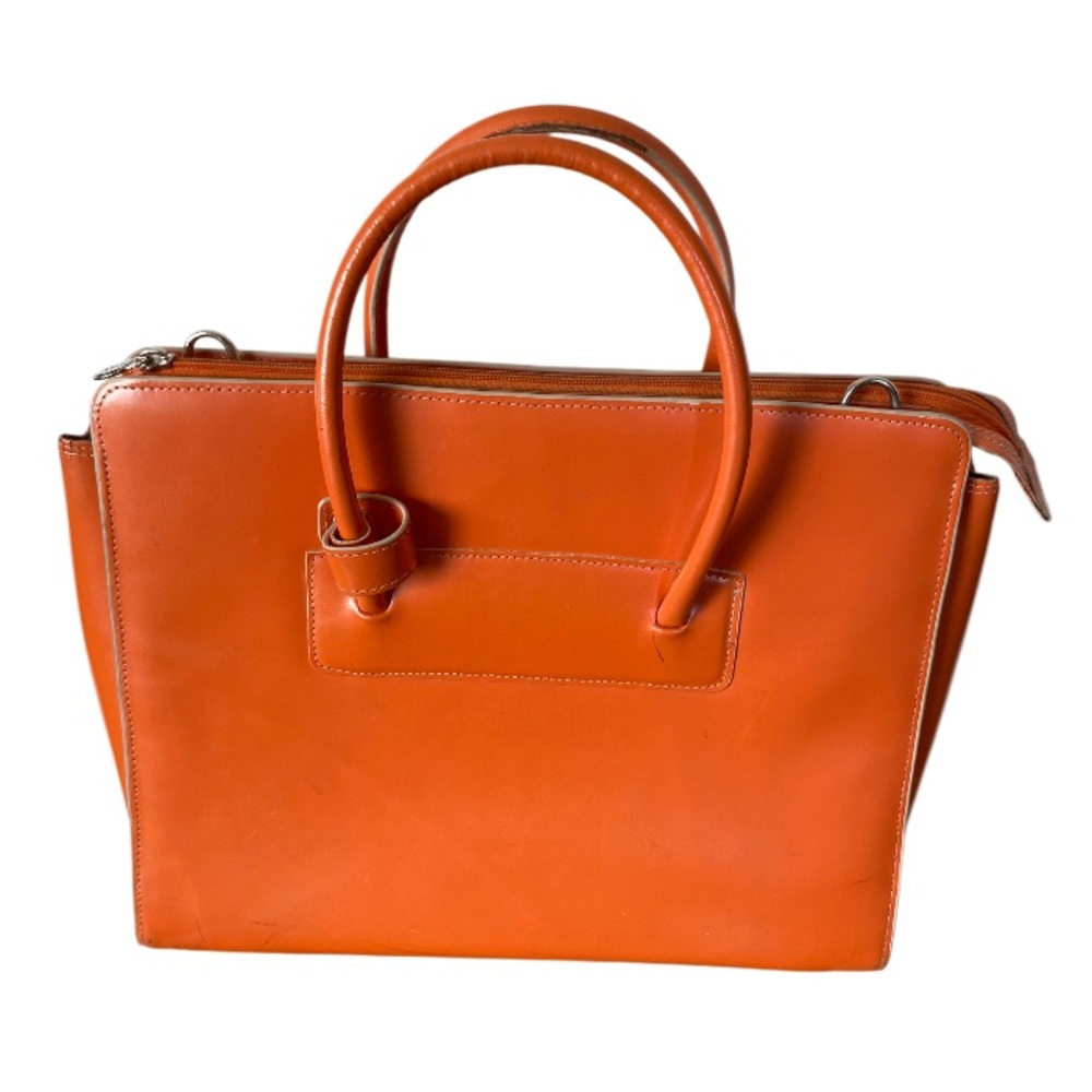 McKlein Executive Leather Briefcase Orange